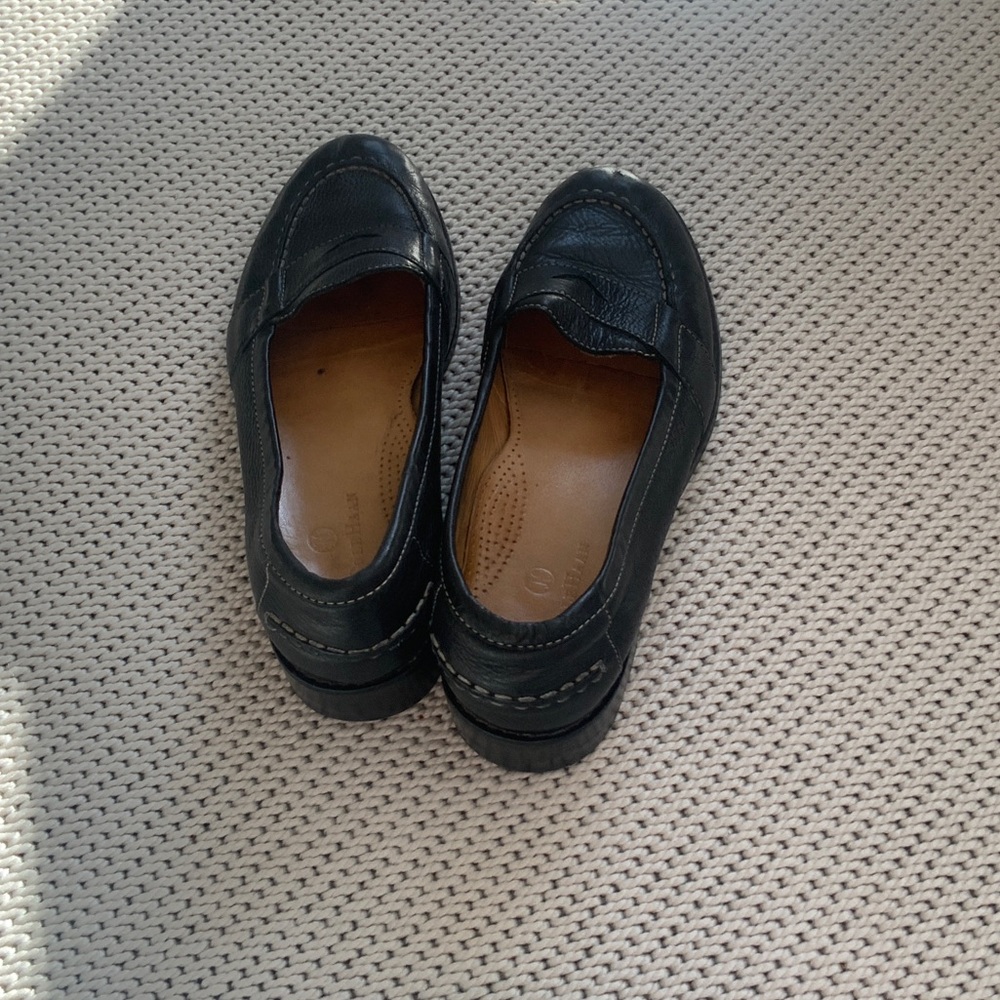 Women’s Cole Haan Black Leather Slip-On Loafers with Padded Insole